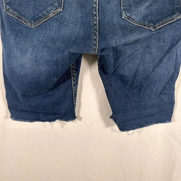 Zara Man Cut Off Shorts Men's 31 Dark Wash Denim High Rise Button Zip - Picture 8 of 9